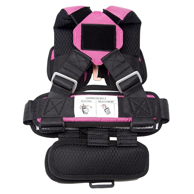 Extra Small (XS) Pink, Lightweight, Compact, Portable Car Seat, 2+ Years; 26.5–40 lb - Perfect for Travel and Everyday Child Safety-BubblyBeeBaby