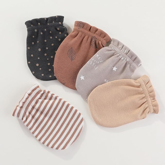 Newborn Baby Boy Girl Caps Mittens Socks Set Cotton Baby Essentials Accessories (Hats+Gloves+Socks)-BubblyBeeBaby