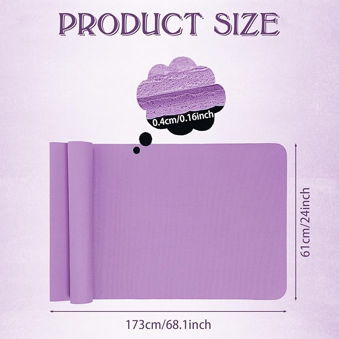 10 Pack Yoga Mats Bulk, 68'' x 24'' x 4mm Thick Yoga Mats for Kids and Adult Gym Mats Bundle Latex Free Exercise Mats with Non Slip Texture for Outdoor Yoga, Pilates or Workout-BubblyBeeBaby