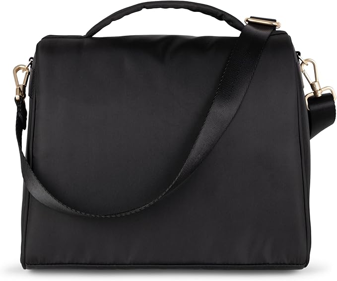 JuJuBe New Insulated Bottle Bag, Breastmilk Storage Bag for Baby Bottles, Travel Insulated Waterproof Lunch Bag or Cooler Bag for Nursing, Milk, Food, Baby Formula, Snacks, Black, Mothers Day Gift-BubblyBeeBaby