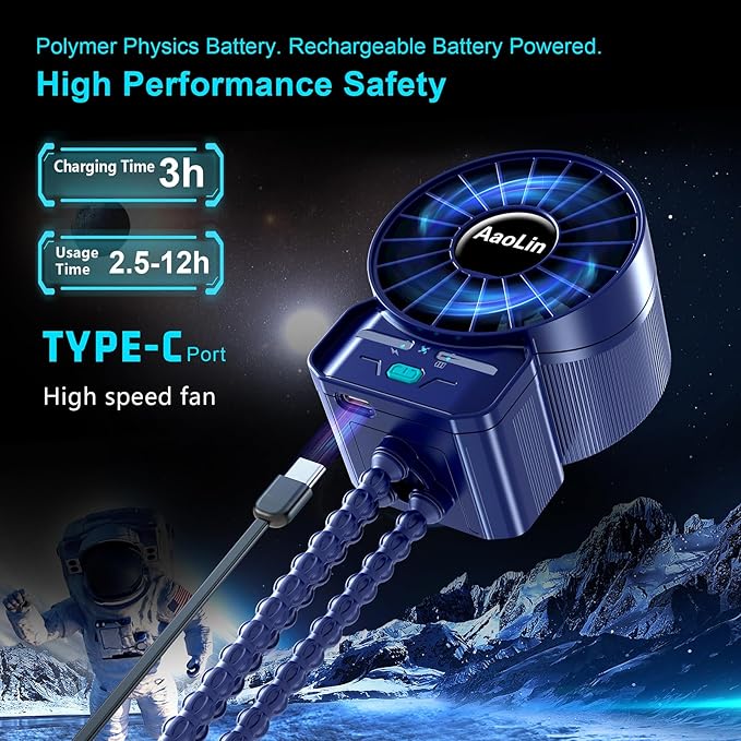 2 Pack Multifunctional Portable Stroller Fan 4 Speed 6600rpm High Speed Usb Rechargeable Personal Mini Handheld Fan Extended Tripod For Desktop Winding Kids Bed Treadmill Bike Golf Cart Outdoor Travel-BubblyBeeBaby