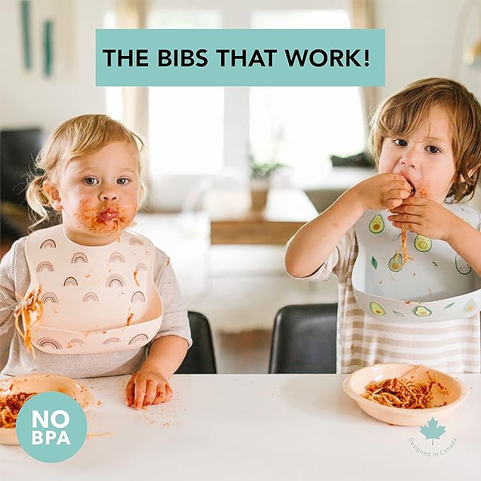 Loulou Lollipop Soft, Waterproof Silicone Feeding Bib for Babies and Toddlers-BubblyBeeBaby