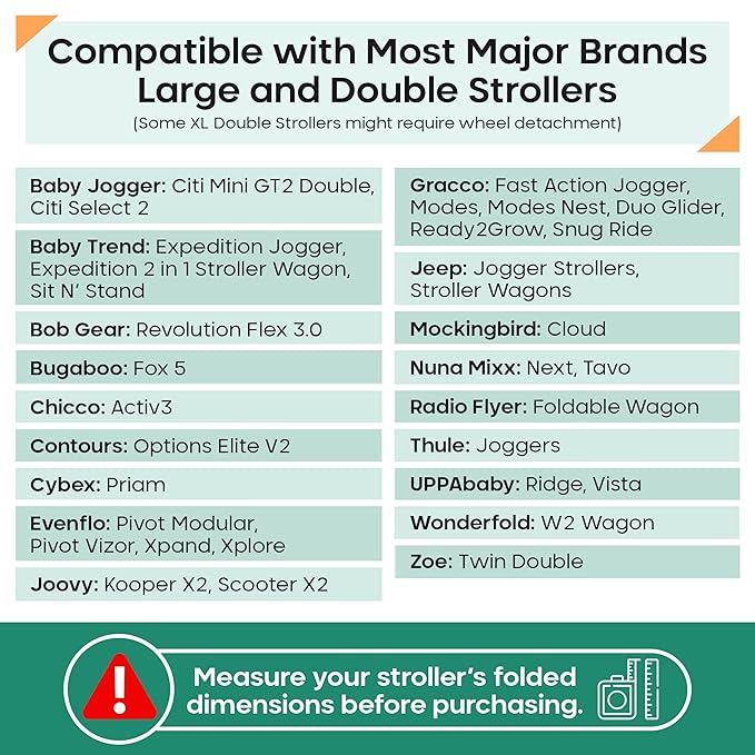 reperkid Large Stroller Bag for Airplane Travel, Purple, 47" H x 24" W x 15" D, Fits Most Large, Single, Double, Jogging Strollers – Premium Waterproof Cover, Adjustable Shoulder Straps-BubblyBeeBaby