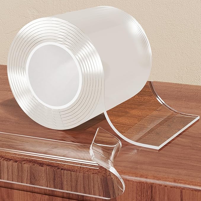 13.12 FT Edge Corner Protector Baby Proofing,Soft Clear Furniture Table Corner Guard & Edge Safety Cabinet Door Bumper,Crib Bumpers,Wall Protector(Width 2.6 in，Thickness 0.08 in)-BubblyBeeBaby