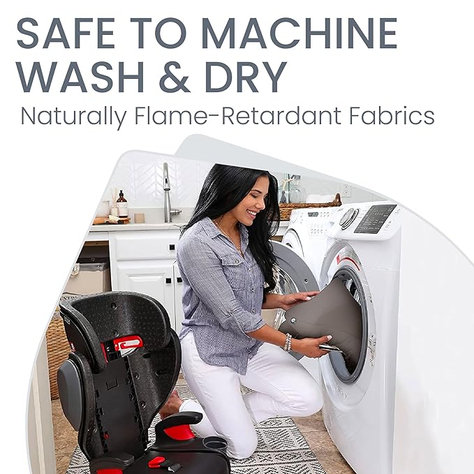 Britax Highpoint Backless Belt-Positioning Booster Seat, SafeWash Gray Ombre-BubblyBeeBaby