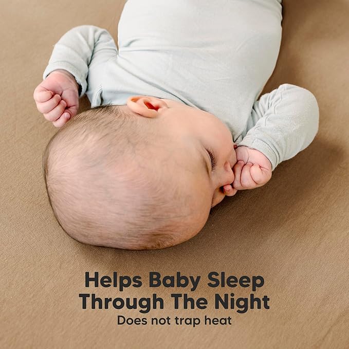 KeaBabies 2-Pack Organic Crib Sheets for Boys, Girls - 52x28 Fitted Crib Mattress Sheet Neutral, Breathable Jersey Cotton Cover for Baby Bed, Toddler Mattress, Soft & Cute Prints (Pecan)-BubblyBeeBaby