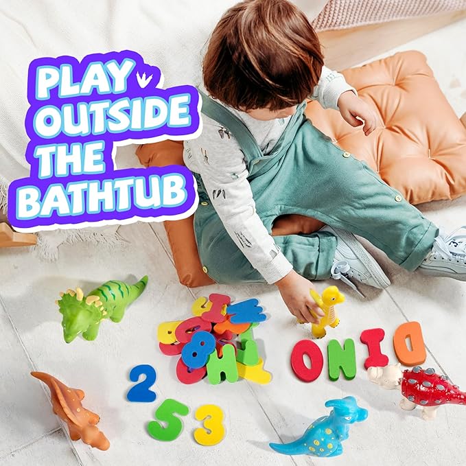 Hely Cancy Dinosaur Bath Toys Mold Free-BubblyBeeBaby