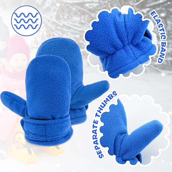BAVST Baby Toddler Winter Mittens Girls Warm Fleece Lined Gloves Kids Sherpa Lined Mittens for Boys-BubblyBeeBaby