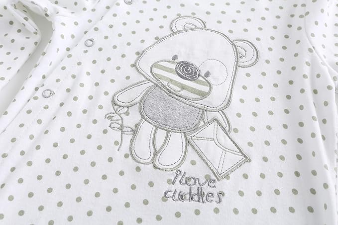 Kiddiezoom Baby and Toddler Boys'Snug Fit Footed One-Piece Romper Jumpsuit Cotton Cotton Footed Outfit-BubblyBeeBaby