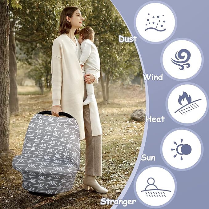 Yoofoss Nursing Cover Breastfeeding Scarf - Baby Car Seat Covers, Infant Stroller Cover, Carseat Canopy for Girls and Boys-BubblyBeeBaby