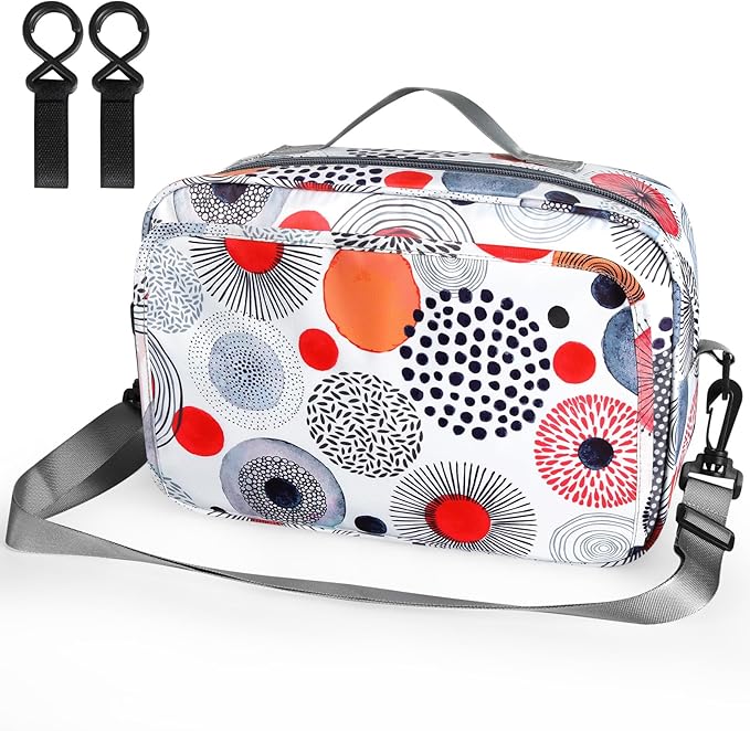 Accmor Stroller Organizer, Universal Stroller Organizer with Insulated Cup Holder Pocket, Dual Purpose Large Capacity Stroller Bag Caddy, Stroller Accessories Fits for Uppababy, Doona, Nuna Strollers-BubblyBeeBaby