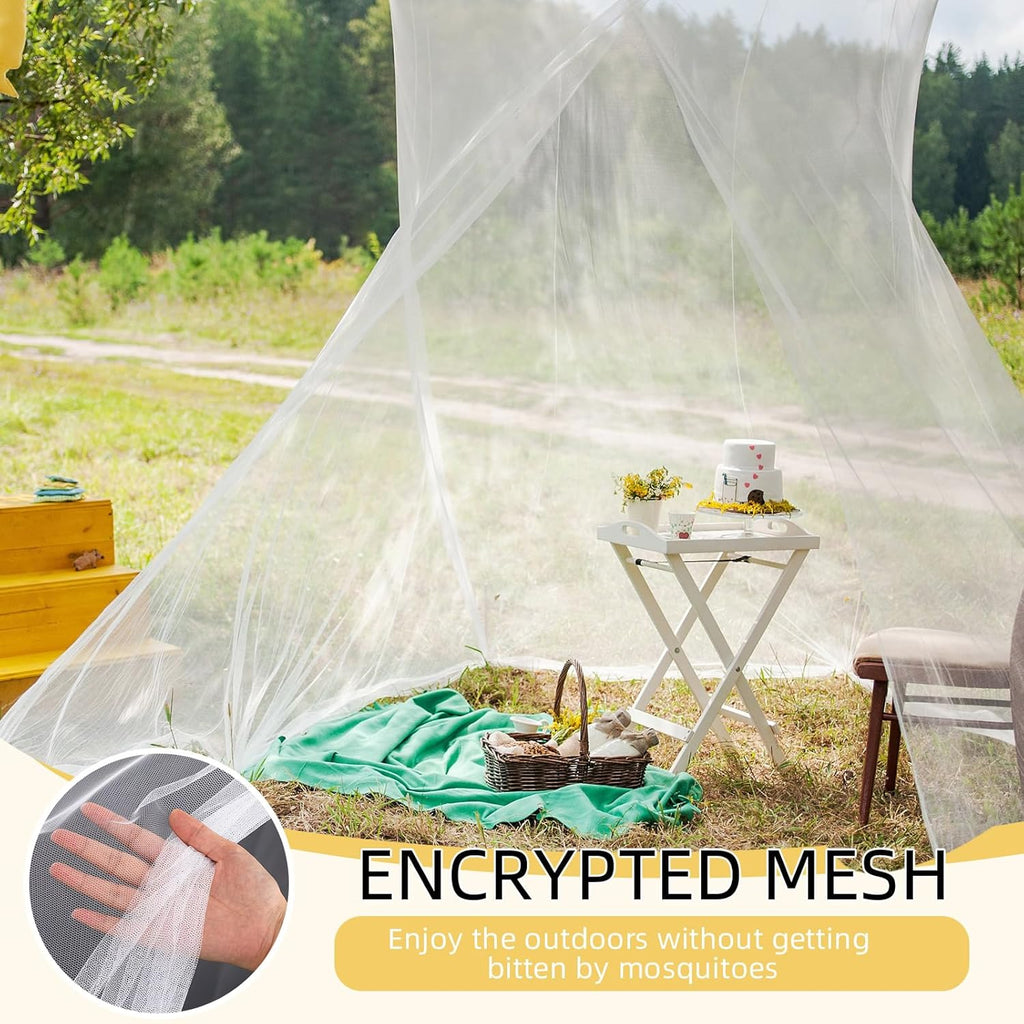 4 Corners Mosquito Net for Mosquiteros para Camas Bed Canopies Netting Bed Drapes Rectangular Mosquito Mesh for Camping Home Outdoor Travel(White,L75 X W47 X H59 Inch,Opening)