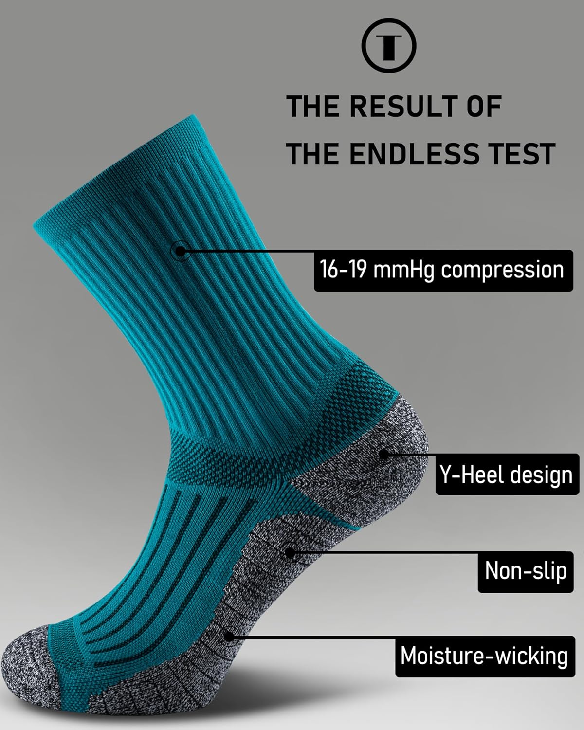 Elite Cushioned Compression Mid-crew Socks 4-Pack for Youth Women Men