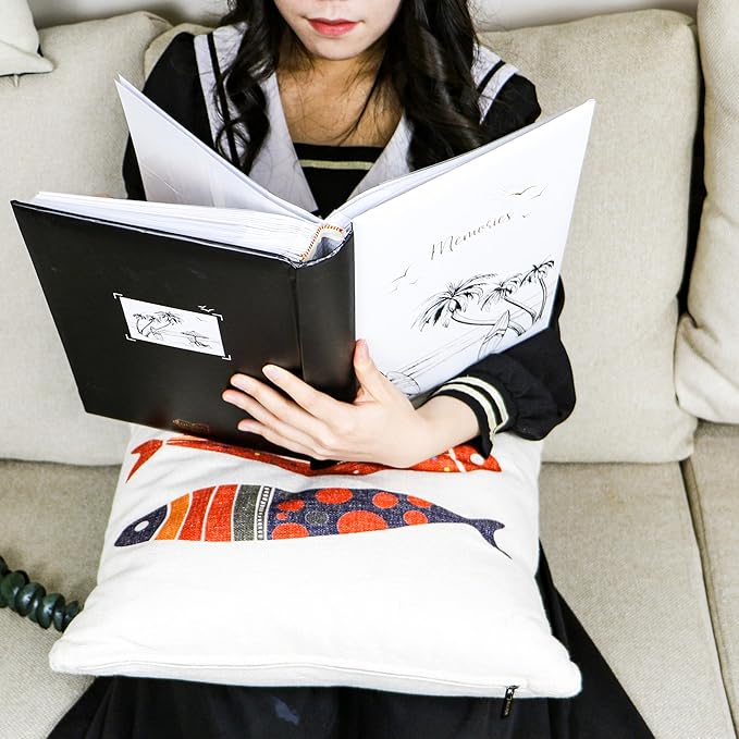 Holoary Travel Photo Album 4x6 - 300 Photos, Three Pictures Per Page, Memo Area, Beach & Vacation Memories-BubblyBeeBaby