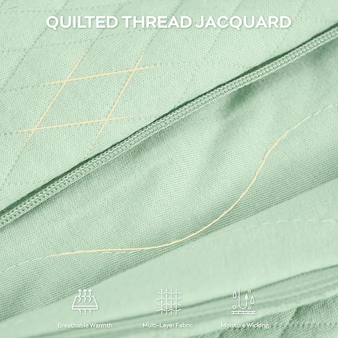 JELLYMONI Baby Sleep Sack TOG 2.5, 6-12 Months Winter Baby Wearable Blanket, 100% Cotton Infant Sleeping Sack 2-Way Zipper Warm Quilted Sleepsack-BubblyBeeBaby