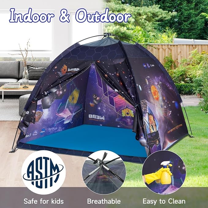 James Webb Space Telescope Kids Play Tent Indoor & Outdoor for Boys and Girls(61" x 61" x 45")-BubblyBeeBaby