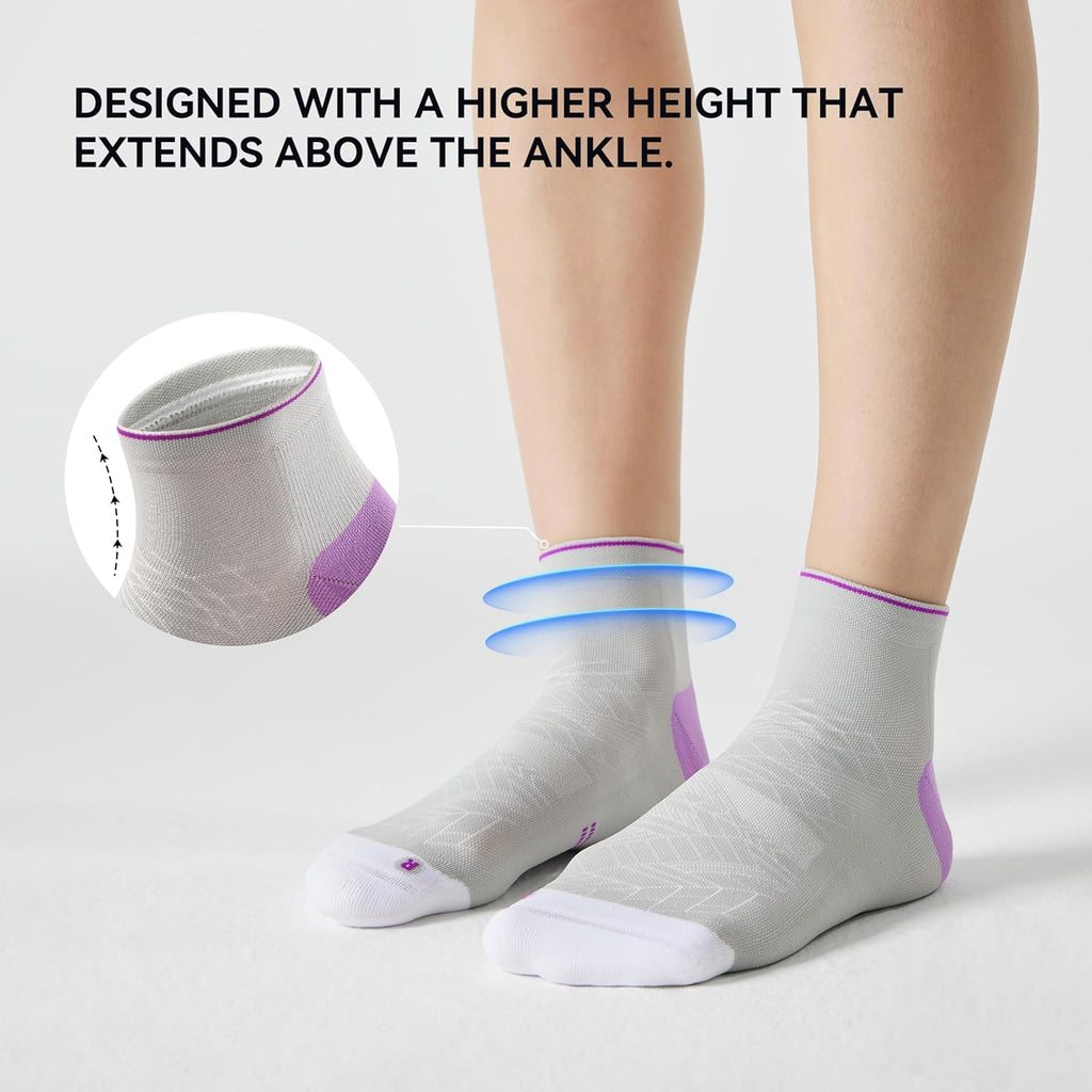 CS CELERSPORT 2/5 Pairs Ankle Compression Socks for Men and Women Running Athletic Socks