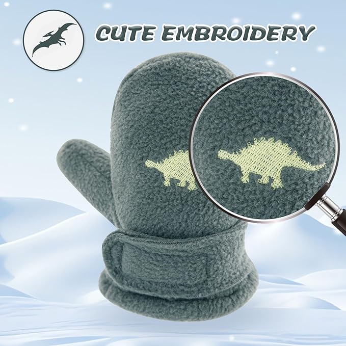 BAVST Baby Toddler Winter Mittens Girls Warm Fleece Lined Gloves Kids Sherpa Lined Mittens for Boys-BubblyBeeBaby