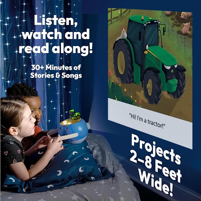 John Deere Tractor Figurine Cartridge – Projects 5 Farm Stories and 5 Songs, Over 30 Minutes of Audio Content | Gift and Toy for Ages 3+-BubblyBeeBaby