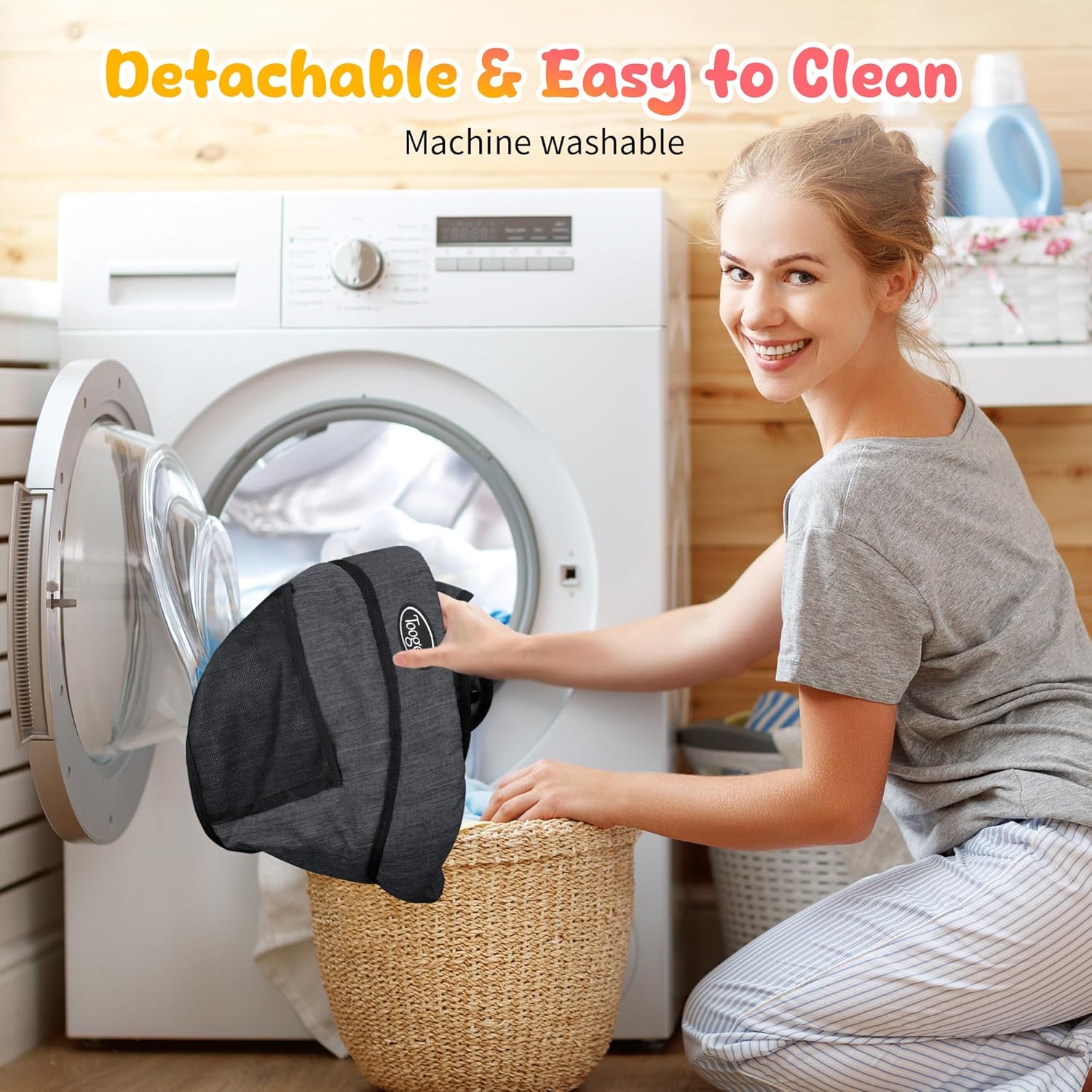 Toogel Hook on High Chair: Portable & Foldable High Chair for Babies & Toddlers 6-36 Months, 37 lbs, Black