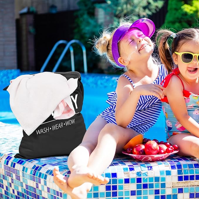 2 Pcs Large Travel Laundry Bag Waterproof Wet Dry Bag Washable Dirty Clothes Bag for Gym Clothes Laundry Wet Clothes Swimming Yoga-BubblyBeeBaby