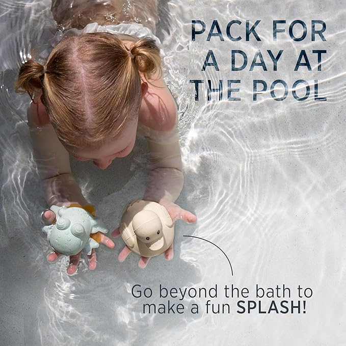 Hevea Squeeze'n'Splash Bath Toys (Duck)-BubblyBeeBaby