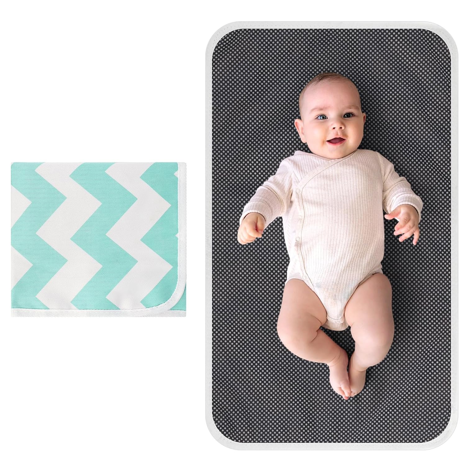 Accmor Portable Diaper Changing Pad, Waterproof Foldable Baby Changing Mat for Travel, Baby Essentials Shower Registry Gifts