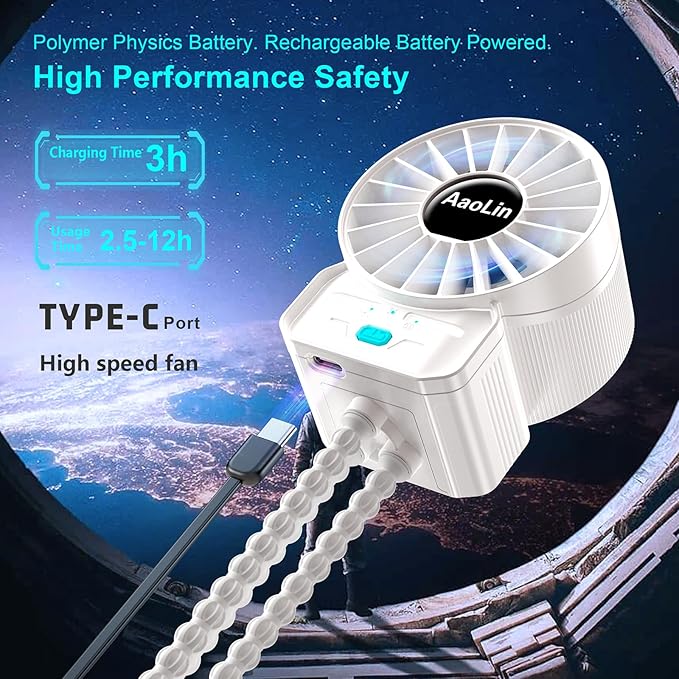 2 Pack Multifunctional Portable Stroller Fan 4 Speed 6600rpm High Speed Usb Rechargeable Personal Mini Handheld Fan Extended Tripod For Desktop Winding Kids Bed Treadmill Bike Golf Cart Outdoor Travel-BubblyBeeBaby