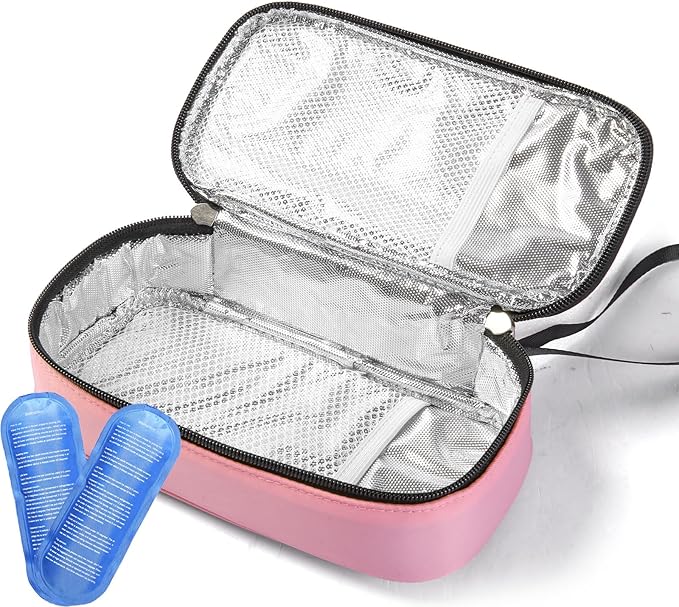 Insulated Breastmilk Cooler Bag with 2 Ice Packs - Breastmilk Cooler Organizer Bag for Daycare, Breastfeeding Mom Travel Outdoor-BubblyBeeBaby