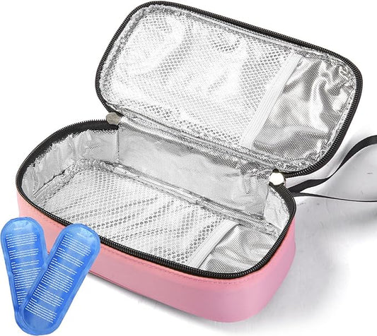 Insulated Breastmilk Cooler Bag with 2 Ice Packs - Breastmilk Cooler Organizer Bag for Daycare, Breastfeeding Mom Travel Outdoor-BubblyBeeBaby