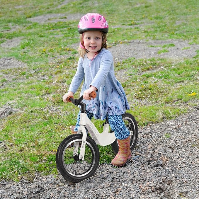 14" Kids Balance Bike for 3,4,5,6 Year Old Boys and Girls, Air Tires with Magnesium Alloy Frame, Lightweight No Pedal Toddler Training Bicycle-BubblyBeeBaby