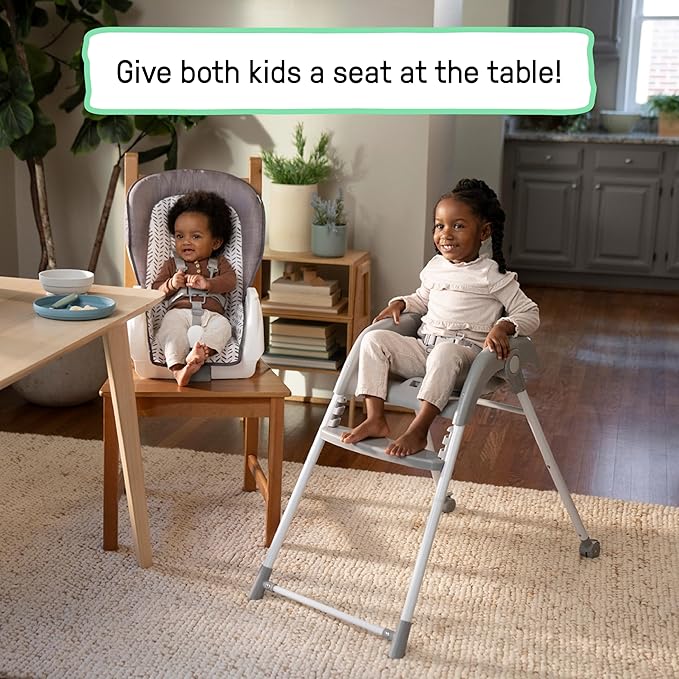Ingenuity Trio Foldaway 6-in-1 Baby High Chair, 6 Ways to Use, Toddler Chair, Foldable Legs, 6M-5Y - Quill-BubblyBeeBaby