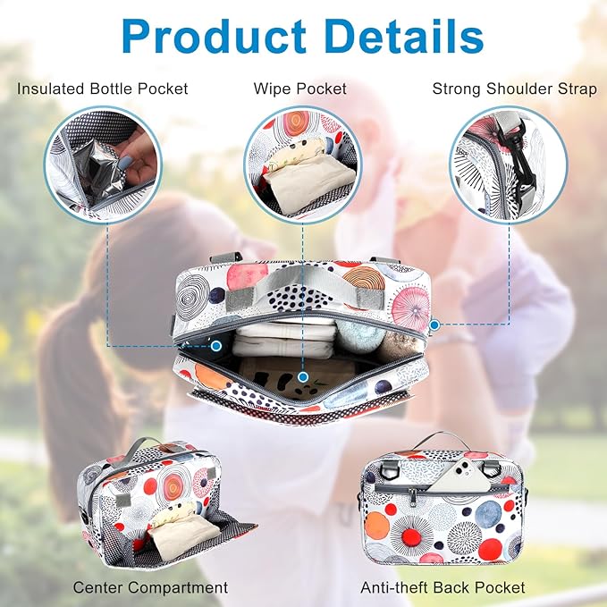 Accmor Stroller Organizer, Universal Stroller Organizer with Insulated Cup Holder Pocket, Dual Purpose Large Capacity Stroller Bag Caddy, Stroller Accessories Fits for Uppababy, Doona, Nuna Strollers-BubblyBeeBaby