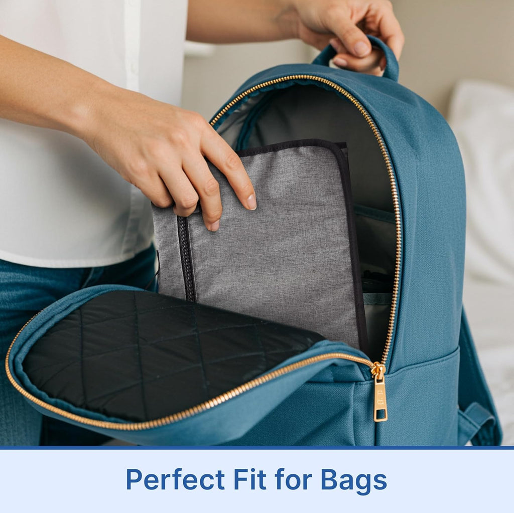 RELEONE Portable Diaper Changing Pad – Waterproof & Foldable Baby Changing Mat with Head Cushion, Travel-Friendly with Storage Pockets, Compact & Easy to Carry for On-The-Go Parents.