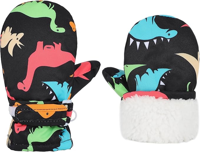 Toddler Gloves Kids Mittens Winter Warm Lined Fleece Gloves Waterproof Snow Baby Mitten for Boys Girls-BubblyBeeBaby