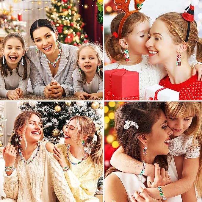 1480pcs Christmas Polymer Clay Beads Charms Friendship Bracelet Necklace Earring Jewelry Making kit, Accessories for Arts Crafts DIY Gifts for Women Girls-BubblyBeeBaby