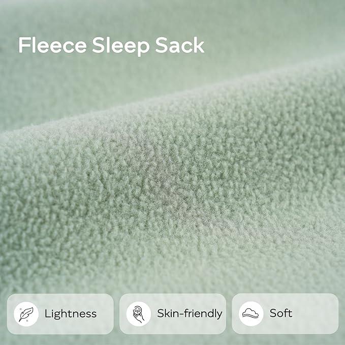 JELLYMONI Fleece Baby Sleep Sack 0-6 Months, 2 Pack 1.5 TOG Baby Wearable Blanket Winter Infant Sleep Sack with 2-Way Zipper, Warm Toddler Sleep Sack-BubblyBeeBaby