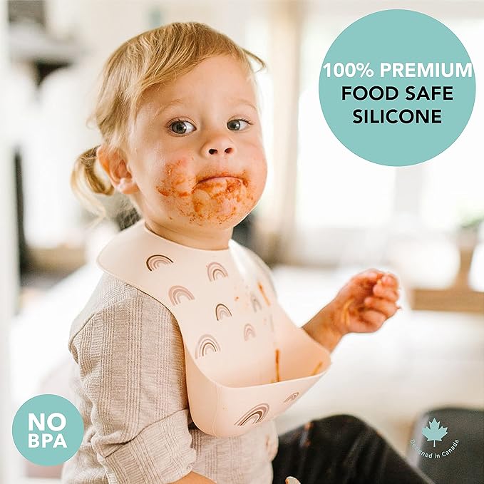 Loulou Lollipop Soft, Waterproof Silicone Feeding Bib for Babies and Toddlers-BubblyBeeBaby