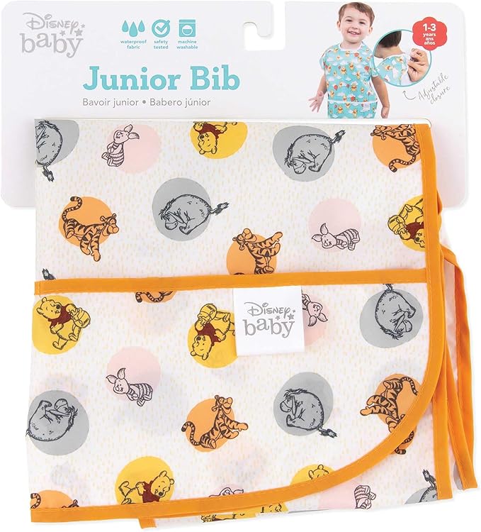 Bumkins Bibs - Toddler Bibs, Waterproof, Large for 1-3 Years, Short Sleeve-BubblyBeeBaby