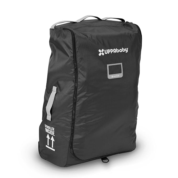 UPPAbaby Travel Bag for Vista and Cruz Strollers - Includes TravelSafe Program Coverage, Inner Wheel Bag and Storage Pocket - Smooth Wheels, Handles + Durable Design-BubblyBeeBaby