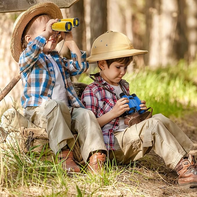 20 Pack Binoculars Toy for Kids, Kids Binoculars with Compass and Neck String, Nature Exploration Toys, Party Favors Learning Gifts for Sightseeing, Camping Adventure, Birdwatching-BubblyBeeBaby