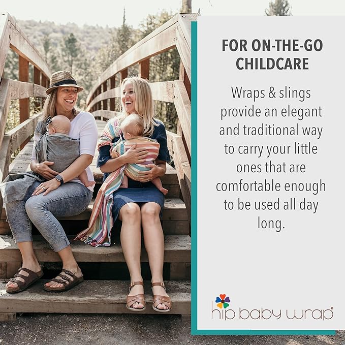 Hip Baby Wrap Ring Sling Baby Carrier for Infants and Toddlers - 100% Soft Cotton Baby Wraps Carrier for Babies 8-35 lbs - Perfect Baby Shower Gifts Moms and Dads - Nursing Cover (Moon Honeycomb)-BubblyBeeBaby