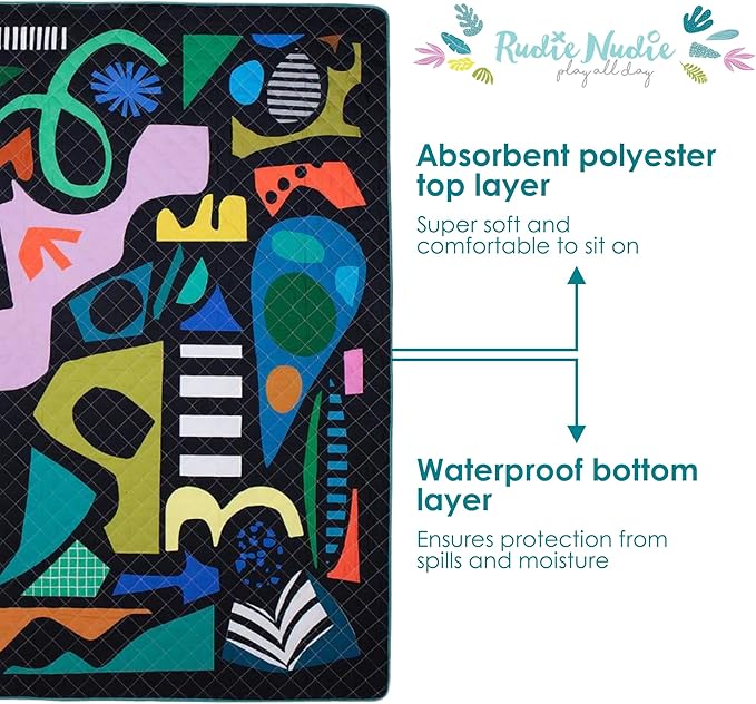 Jumbo Picnic Rug, Large Picnic Mat, 6'7" x 6'7", Outdoor Waterproof Picnic Blanket Beach Mat, Foldable & Waterproof, Picnic Blankets Ideal for Beach & Park, Outdoor Blanket, Rock Candy-BubblyBeeBaby