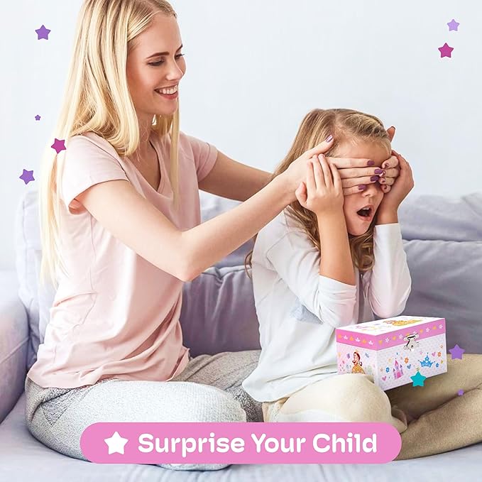 Jewelkeeper Jewelry Box for Girls - Toddler Jewlery Box - Girls Jewelry Box 6-8 - Blonde Princess Musical Jewelry Boxes, The Beautiful Dreamer Tune and Spinning Doll-BubblyBeeBaby