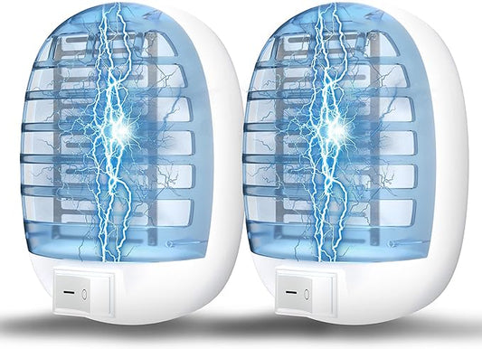 Indoor Bug Zappers, Fly Traps for Indoors, Insect Traps for Home Mosquito Killer for Kids & Pets, Home, Kitchen, Bedroom, Baby Room, Office (2 Packs)-BubblyBeeBaby