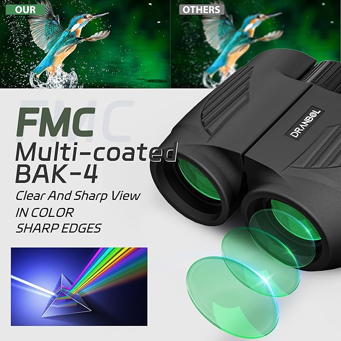 20X25 Small Binoculars for Adults and Kids, Large Eyepiece Binoculars for Bird Watching Easy Focus, Pocket High Powered Opera Glasses for Concert, Cruise Ship, Travel Must Have-BubblyBeeBaby