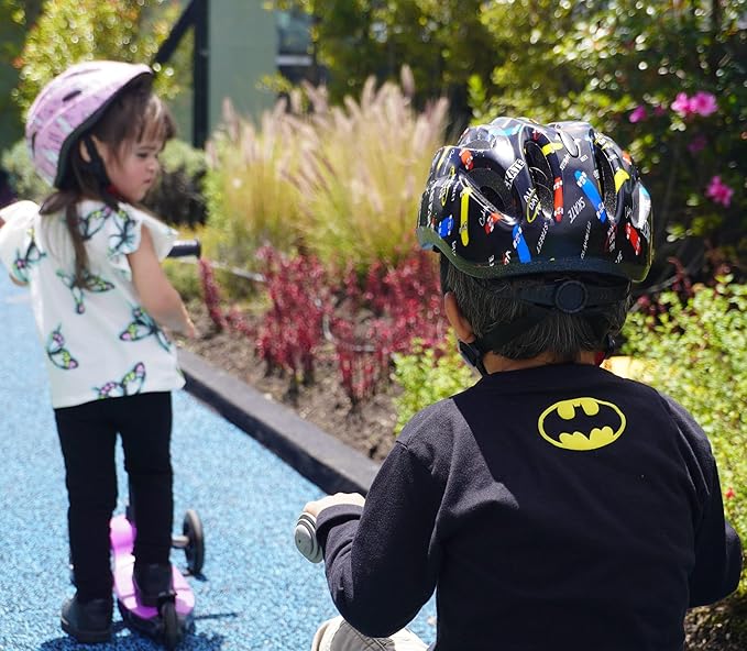 Kid Bicycle Helmets, LX LERMX Kids Bike Helmet Ages 3-5/5-14 Adjustable from Toddler to Youth Size, Durable Kids Bike Helmet with Fun Designs for Boys and Girls-BubblyBeeBaby