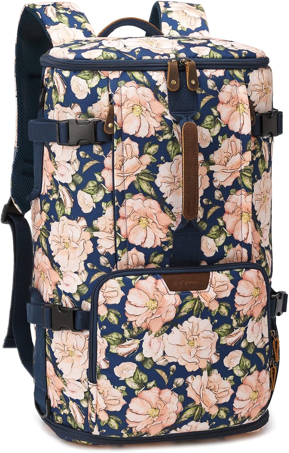 G-FAVOR Travel Backpack for Women, 40L Carry On Backpack Flight Approved Convertible Duffel Bag Backpack Fit for 17.3 Inch Laptop Bag, Floral