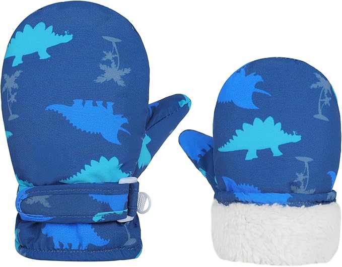 Toddler Gloves Kids Mittens Winter Warm Lined Fleece Gloves Waterproof Snow Baby Mitten for Boys Girls-BubblyBeeBaby