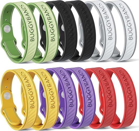 18 Pack Mosquito Repellent Bracelets, Silicone Mosquito Repellent Bands with DEET Free, Natural & Waterproof Bug Wristbands for Kids and Adults, Outdoor Traveling Protection-BubblyBeeBaby